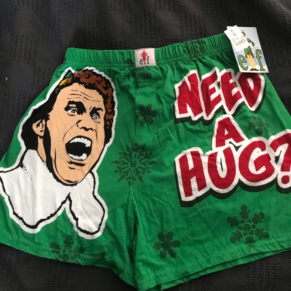 🎊3 for $25 🌹Elf “Need A Hug” Unisex Boxer Shorts - Picture 2 of 5